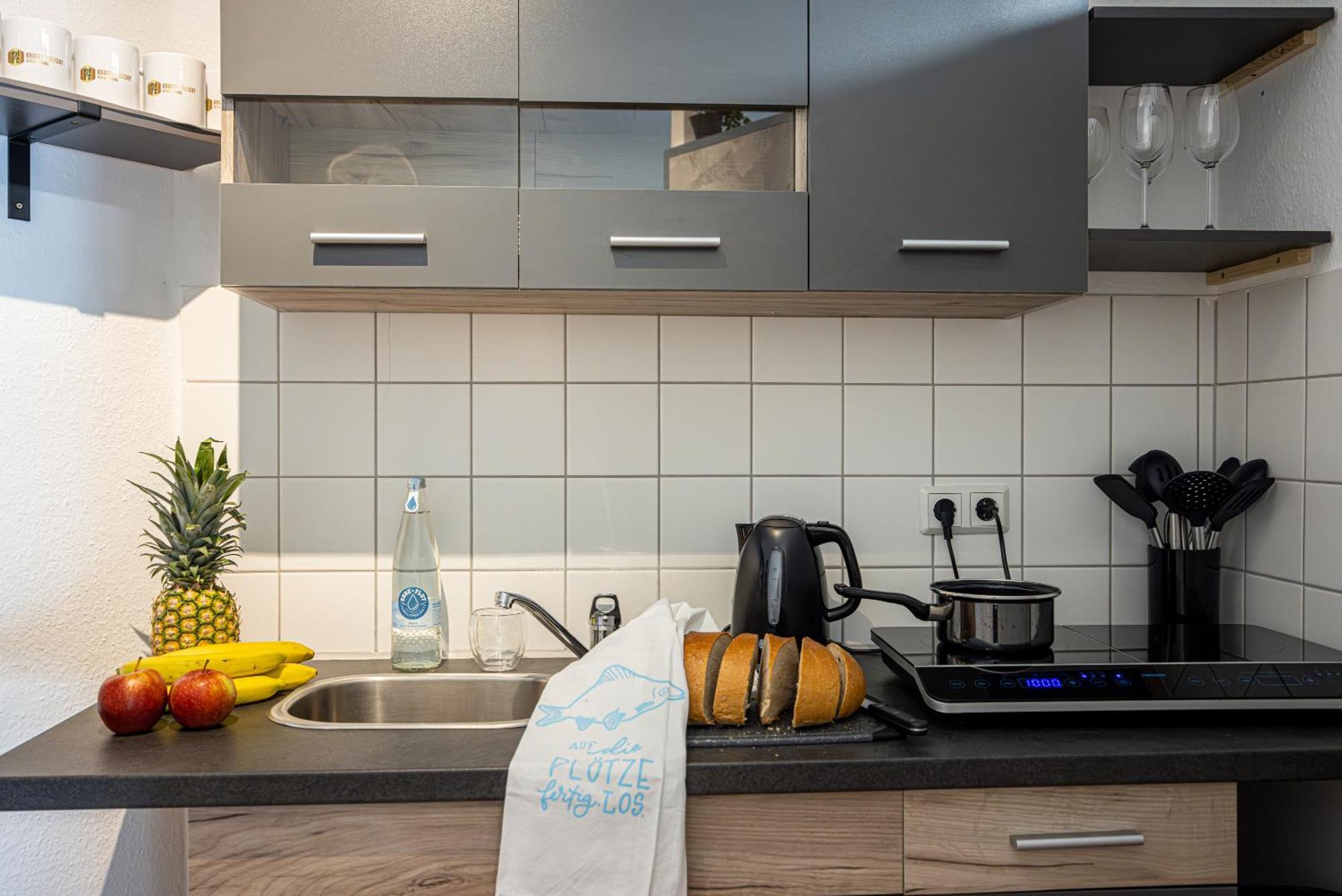 Luxus City Apartment Sauna Balkon Kueche Zentral Rostock Bagian luar foto