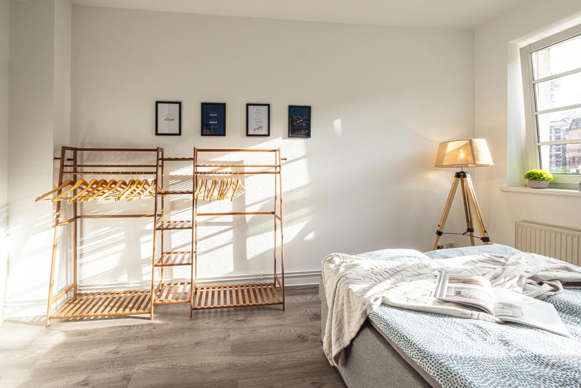 Luxus City Apartment Sauna Balkon Kueche Zentral Rostock Bagian luar foto
