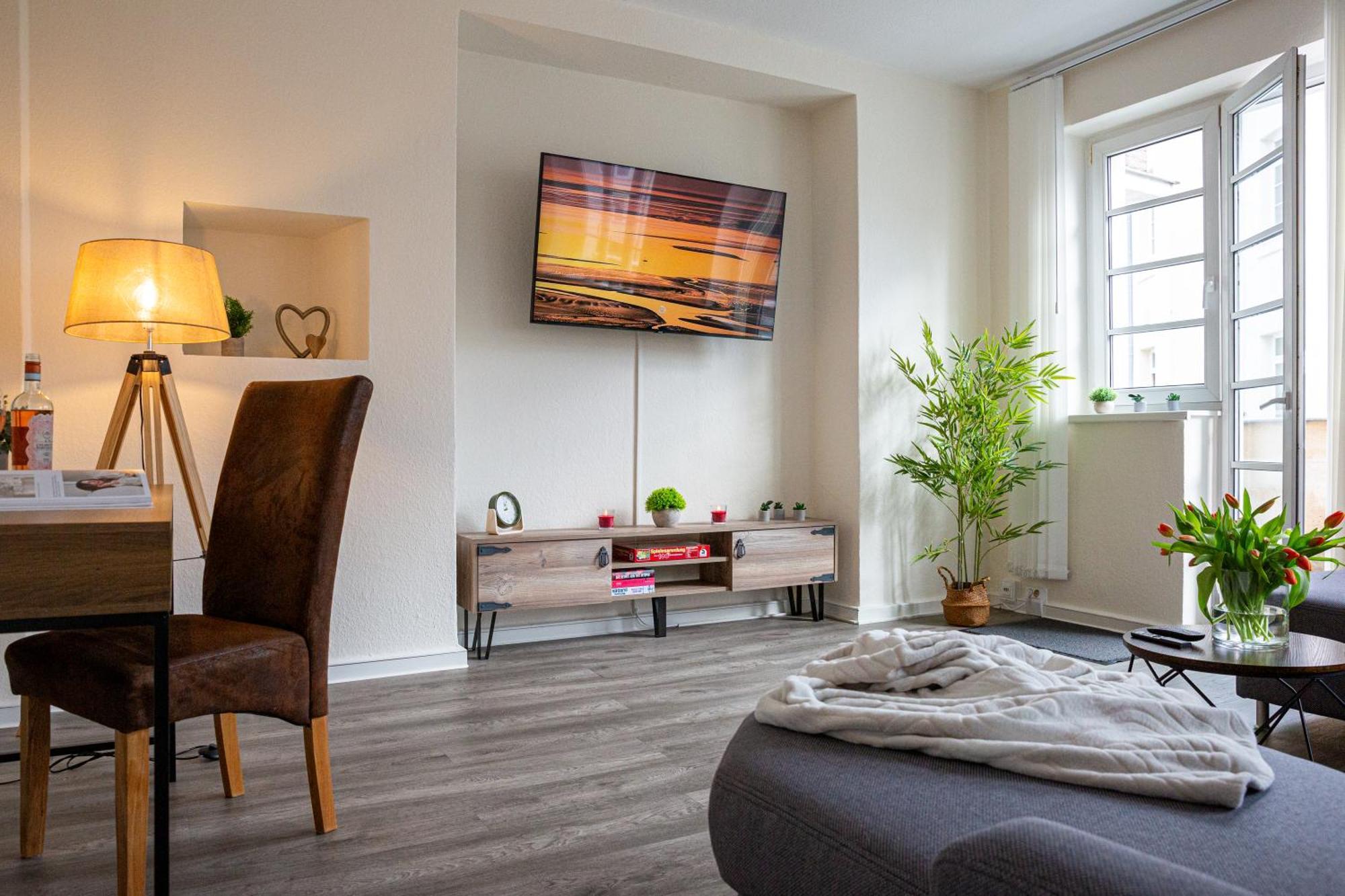 Luxus City Apartment Sauna Balkon Kueche Zentral Rostock Bagian luar foto