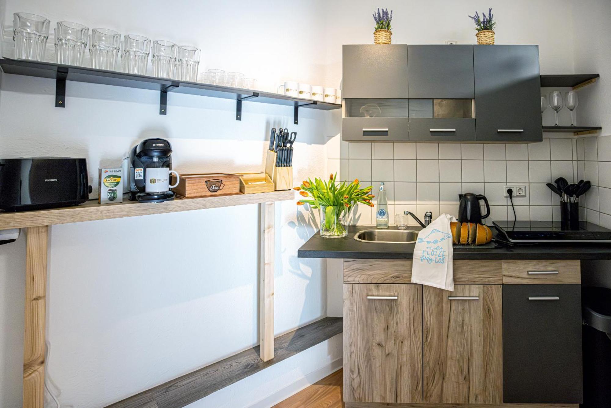 Luxus City Apartment Sauna Balkon Kueche Zentral Rostock Bagian luar foto
